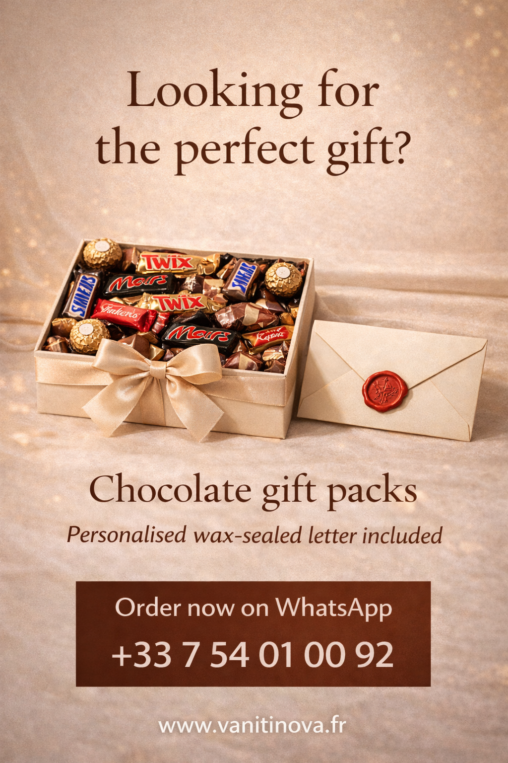 1. Coffret de douceurs VanitiNova – Cadeau de chocolats de luxe