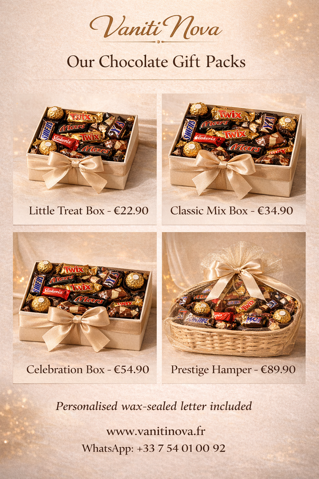 1. Coffret de douceurs VanitiNova – Cadeau de chocolats de luxe