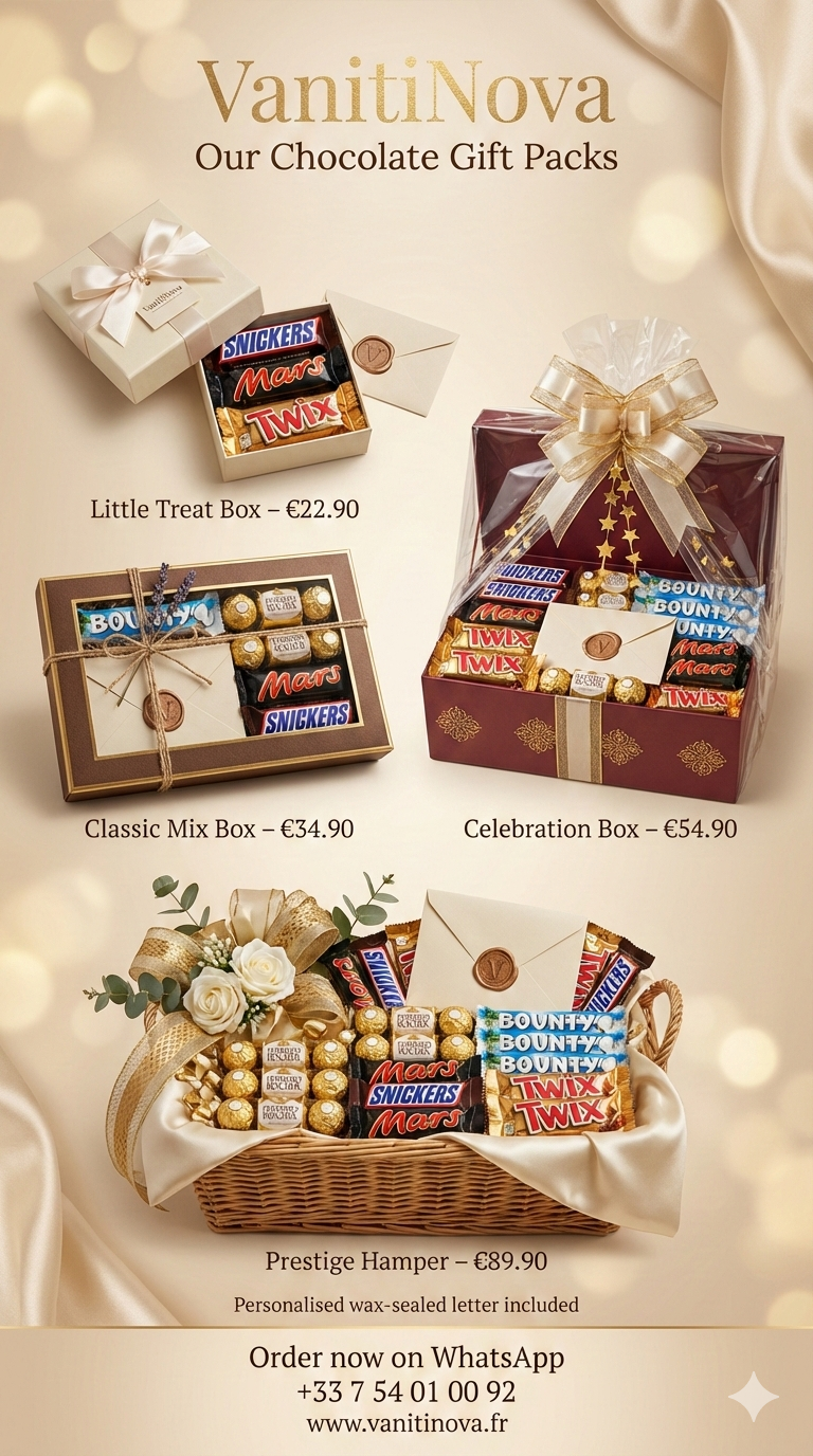 2.  Coffret Classique Mix de VanitiNova – Coffret Cadeau de Chocolats de Luxe